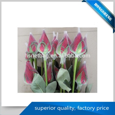 2017 new flower packing plastic protective sleeve mesh with low price