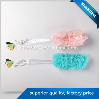 Best quality bath back brush scrubber belts long handle sponge