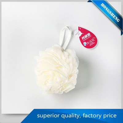 Colorful soft shower puff exfoliating shower mesh ball