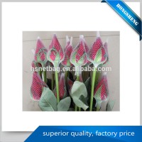 Low Price knotless plastic rose flower bud protective sleeve net